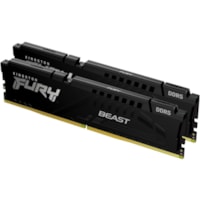 Kingston FURY Beast 32GB (2 x 16GB) DDR5 SDRAM Memory Kit - For Motherboard - 32 GB (2 x 16GB) DDR5 SDRAM - 5200 MHz - CL40 - 1.25 V - On-die ECC - 288-pin - DIMM - Lifetime Warranty