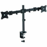 Rocelco R DM2 Mounting Arm for LCD Monitor, LED Monitor - Black - Landscape/Portrait - Height Adjustable - 2 Display(s) Supported - 13" to 27" Screen Support - 35.27 lb (16000 g) Load Capacity - 75 x 75, 100 x 100 - VESA Mount Compatible - 1 Each