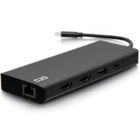 Station d'accueil USB Type C pour Notebook/Tablette/Moniteur - 60 W - Noir C2G - pour Notebook/Tablette/Moniteur - 60 W - USB Type C - 2 Écrans supportées - 4K - 3840 x 2160, 1920 x 1080 - 2 x USB 2.0 - 3 xUSB 3.0 - 5 x Ports USB Type-A - USB Type-A - 1 x Ports USB Type-C - USB Type-C - 1 x P