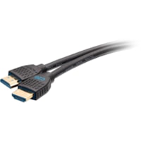 C2G 2ft Performance Ultra High Speed HDMI Cable 2.1 w/ Ethernet - 8K 60Hz - 2 ft (0.61 m) HDMI A/V Cable for Audio/Video Device, Computer, Gaming Console, Display Screen, Media Player, Bluetooth Device, Mobile Phone, Wireless Device - First End: 1 x HDMI 2.1 Type A Digital Audio/Video - Male - Secon