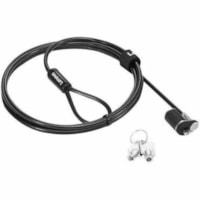 Lenovo NanoSaver Essential Cable Lock - 4.9 ft (1.50 m) Cable - Keyed Lock - Black - Galvanized Steel, Zinc Alloy, Stainless Steel - For Notebook, Docking Station, Desktop Computer, LCD Monitor