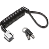 Kensington Portable Keyed Cable Lock for Surface Pro KD - 7.5 ft (2.29 m) Cable - Portable - Keyed Lock - Black, Silver - Carbon Steel, Plastic - For Notebook - Self-coiling