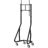 Tripp Lite by Eaton Heavy-Duty Streamline Portrait Mobile Cart for 45" to 60" Flat-Panel Displays - 220 lb (99790.32 g) Capacity - 4 Casters - Aluminum, Steel - 26.5" (673.10 mm) Width x 21.8" (553.70 mm) Depth x 67.6" (1716 mm) Height - Steel Frame - Black - 45" (1143 mm) to 60" (1524 mm) Screen Su