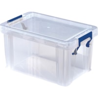 Bankers Box Storage Box 1.7 L Clear - External Dimensions: 7.9" Width x 5" Depth x 4.3" Height - 1.80 quart (1700 mL) - Lid Lock Closure - Clear