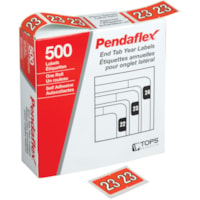 Pendaflex End Tab Year Labels - 2023 - Orange - 500/Pack - Orange - 500 / Pack