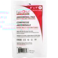 First Aid Central Abdominal Pad - 5" (127 mm) Width x 9" (228.60 mm) Length
