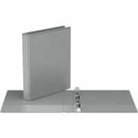 Davis EasyView Ring Binder - 1" (25.40 mm) Binder Capacity - 1" (25.40 mm) Ring - Fastener(s): Round Ring - Pocket(s): Inside Front & Back - Polypropylene - Gray - Clear Overlay, Ink-transfer Resistant - 1 / Each