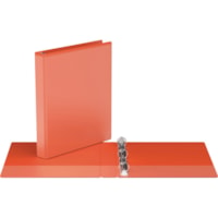 Davis EasyView Ring Binder - 1" Binder Capacity - 1" (25.40 mm) Ring - Fastener(s): Round Ring - Pocket(s): Inside Front & Back - Polypropylene - Orange - Clear Overlay, Ink-transfer Resistant - 1 / Each