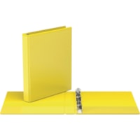 Davis Easyview 1" Round Ring Binder Yellow - 1" Binder Capacity - 1" (25.40 mm) Ring - Fastener(s): Round Ring - Pocket(s): Inside Front & Back - Polypropylene - Yellow - Clear Overlay, Ink-transfer Resistant - 1 / Each