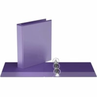 Davis EasyView Ring Binder - 1 1/2" (38.10 mm) Binder Capacity - 1.50" (38.10 mm) Ring - Fastener(s): Round Ring - Pocket(s): Inside Front & Back - Polypropylene - Purple - Clear Overlay, Ink-transfer Resistant - 1 / Each