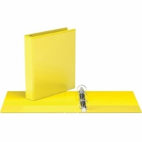 Davis EasyView Ring Binder - 1 1/2" (38.10 mm) Binder Capacity - 1.50" (38.10 mm) Ring - Fastener(s): Round Ring - Pocket(s): Inside Front & Back - Polypropylene - Yellow - Clear Overlay, Ink-transfer Resistant - 1 / Each