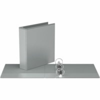 Davis EasyView Ring Binder - 2" (50.80 mm) Binder Capacity - 2" (50.80 mm) Ring - Fastener(s): Round Ring - Pocket(s): Inside Front & Back - Polypropylene - Gray - Clear Overlay, Ink-transfer Resistant - 1 / Each