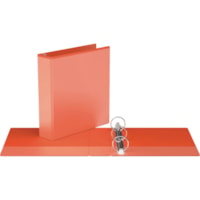 Davis EasyView Ring Binder - 2" Binder Capacity - 2" (50.80 mm) Ring - Fastener(s): Round Ring - Pocket(s): Inside Front & Back - Polypropylene - Orange - Clear Overlay, Ink-transfer Resistant - 1 / Each