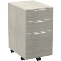 HDL Mobile Pedestal B/B/F - 15.8" x 21.8" x 27.5" - 3 x Box, File Drawer(s) - Material: Laminate - Finish: Winter Wood