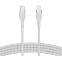 Belkin USB-C to USB-C Cable 60W - 6.6 ft (2.01 m) USB-C Data Transfer Cable for iPad mini, iPad Air, iPad Pro, Smartphone, Tablet, Notebook, MacBook Air, USB Device, AirPods Pro, MacBook Pro, iPhone - First End: 1 x USB 2.0 Type C - Male - Second End: 1 x USB 2.0 Type C - Male - 480 Mbit/s - White -