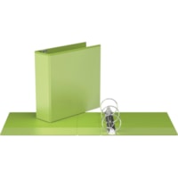 Davis Easyview Premium Round Ring Binders Lime Green 6/pkg - 3" Binder Capacity - 3" (76.20 mm) Ring - Fastener(s): Round Ring - Pocket(s): Inside Front & Back - Polypropylene - Lime Green - Clear Overlay, Ink-transfer Resistant - 1 Each