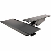 StarTech.com Under Desk Keyboard Tray, Height Adjustable Keyboard and Mouse Tray (10" x 26"), Ergonomic Computer Keyboard Tray w/Mouse Pad - 5.7" (144.78 mm) Height x 28" (711.20 mm) Width - Black - Steel