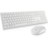 Clavier et souris Pro KM5221W Dell - USB Débouchoir à ventouse Sans fil 2.40 GHz Clavier - Blanc - USB Sans fil Souris - Optique - 4000 dpi - Blanc - Contrôle du volume, Silencieux Raccourci-clavier(s) - AA