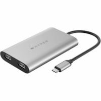 Station d'accueil HyperDrive HDM1 USB Type C pour Notebook/Ordinateur de Bureau Hyper - pour Notebook/Ordinateur de Bureau - USB Type C - 2 Écrans supportées - 4K - 3840 x 2160 - USB Type-C - 2 x Ports HDMI - HDMI - Filaire - 100W