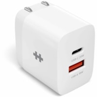 Hyper HyperJuice HJ205US Power Adapter - 20 W - 5 V, 9 V DC, 12 V DC Output - 3 A - White