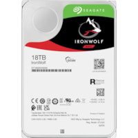 Seagate IronWolf ST18000VN000 18 TB Hard Drive - 3.5" Internal - SATA (SATA/600) - Conventional Magnetic Recording (CMR) Method - Desktop PC, Workstation, Server, Storage System Device Supported - 7200rpm - 3 Year Warranty