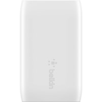 Belkin BoostCharge Dual Wall Charger with PPS + USB-C Cable with Lightning Connector - Power Adapter - 37 W - White