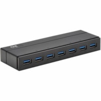 Concentrateur USB U360-007-INT - USB 3.2 (Gen 1) Type A - Portable - Noir Tripp Lite by Eaton - USB 3.2 (Gen 1) Type A - Portable - 7 Port(s) USB