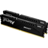 Kingston FURY Beast 64GB (2 x 32GB) DDR5 SDRAM Memory Kit - For Motherboard - 64 GB (2 x 32GB) - DDR5-5600/PC5-44800 DDR5 SDRAM - 5600 MHz Dual-rank Memory - CL40 - 1.25 V - Unbuffered - 288-pin - DIMM - Lifetime Warranty