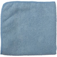 Rubbermaid Commercial 12" X 12" Microfiber Light Duty Cloth, Blue - For Multi Surface - Durable, Reusable - MicroFiber - Blue - 24 / Case