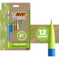 BIC - Mechanical Pencil Ecolutions - Lead 0,7 mm (0,03 po) Noir - #2 - Barrel Variées - 1 Emballage