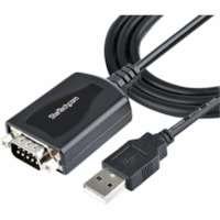 StarTech.com 3ft (1m) USB to Serial Cable with COM Port Retention, DB9 Male RS232 to USB Converter, USB to Serial Adapter, Prolific IC - Use current and legacy serial RS232 devices w/ this USB to serial cable - Use the USB to RS232 serial adapter w/ barcode readers/scanners/networks switches/scales 