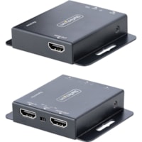 StarTech.com Extension HDMI EXTEND-HDMI-4K40C6P1 - 2 x Réseasu (RJ-45) - 2 x HDMI - 229,66 pi (70000 mm) Extension Portée - Métal - Noir