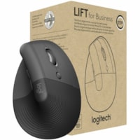 Logitech Lift Ergo Mouse - Optical - Wireless - Bluetooth/Radio Frequency - Graphite - USB - 4000 dpi - Scroll Wheel - 4 Button(s) - Small/Medium Hand/Palm Size - 1 Each