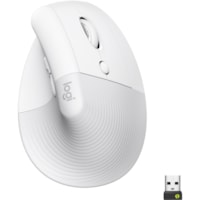 Souris Lift - Bluetooth/Radio fréquence - USB - Optique - 6 Bouton(s) - Blanc cassé - 1 chaque Logitech - Optique - Sans fil - Bluetooth/Radio fréquence - Blanc cassé - USB - 4000 dpi - Roulettes avec frein - 6 Bouton(s) - Petit moyen Taille de la main/paume - Droitier - 