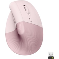 Souris Lift - Bluetooth/Radio fréquence - USB - Optique - 6 Bouton(s) - Rose Logitech - Optique - Sans fil - Bluetooth/Radio fréquence - Rose - USB - 4000 dpi - Roulettes avec frein - 6 Bouton(s) - Petit moyen Taille de la main/paume - Droitier