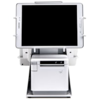 Star Micronics mUnite EZ3 POS Desktop Tablet Display Stand - 11" (279.40 mm) Height x 6.30" (160.02 mm) Width x 9" (228.60 mm) Depth - Countertop, Desktop - Steel - White