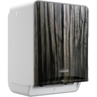 Kimberly-Clark Professional ICON Auto Roll Towel Dispenser - Touchless Dispenser - 16.53" (419.86 mm) Height x 12.41" (315.21 mm) Width x 10.19" (258.83 mm) Depth - Ebony Woodgrain - Automatic, Hinged, Jam-free, Key Lock, Push Button, Long Lasting - 1 Each