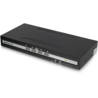 IOGEAR 4-Port Single View DisplayPort KVM Switch w/Audio and CAC support - 4 Computer(s) - 1 Local User(s) - 3840 x 2160 - 50 Hz, 60 Hz - 1 x Network (RJ-45) - 11 x USB - 5 x DisplayPort 