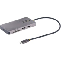 Station d'accueil USB 3.2 Gen 1 (3.1 Gen 1) Type-C pour Notebook/Tablette PC - Lecteur de carte mémoire - SD, microSD, SDXC, SDHC - 100 W - Gris - Portable StarTech.com - pour Notebook/Tablette PC - Lecteur de carte mémoire - SD, microSD, SDXC, SDHC - 100 W - USB 3.2 Gen 1 (3.1 Gen 1) 