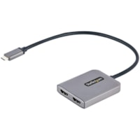 StarTech.com USB-C to Dual HDMI Adapter, USB Type-C Multi-Monitor MST Hub, Dual 4K 60Hz HDMI Laptop Display Extender / Splitter, Windows - USB-C to Dual HDMI MST Hub for 2x 4K 60Hz displays; Discrete GPUs/12th gen and up Intel Processors with DP 1.4 and DSC required for two 4K 60Hz monitors Multi-Mo