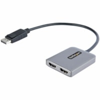 StarTech.com DP to Dual HDMI MST HUB, Dual HDMI 4K 60Hz, 2 Port DisplayPort Multi Monitor Adapter with 1ft/30cm Cable, DP 1.4 | DSC | HBR3 - DisplayPort to Dual HDMI MST Hub for Dual 4K 60Hz - DP 1.4/DSC/HBR3/32.4Gbps/HDR/2.1ch Audio/MST - Windows Only - 1080p Compatible - 1ft (30cm) cable - Driverl