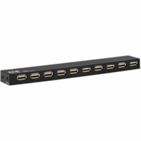 Concentrateur USB U223-010-INT - USB 2.0 Type A - Externe - Noir Tripp Lite by Eaton - USB 2.0 Type A - Externe - 10 Port(s) USB - 10 Port(s) USB 2.0 - PC, Mac