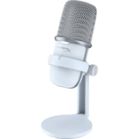 Microphone SoloCast Filaire Condensateur à électret pour Enregistrement, Diffusion en continu - BlancHyperX - -6 dB - Cardioïde - Graves, Montable sur support - USB 2.0 type C