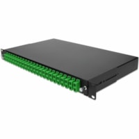 AddOn 19-inch Rack Mount 1U Patch Panel with 24 APC SC Duplex, Single-Mode OS2 - 24 Port(s) - 24 x Duplex - 1U High - Optical Fiber - Black - 19" Wide - Rack-mountable