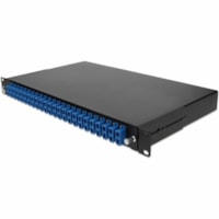 AddOn 19-inch Rack Mount 1U Patch Panel with 24 UPC SC Duplex, Single-Mode OS2 - 24 Port(s) - 24 x Duplex - 1U High - Optical Fiber - Black - 19" Wide - Rack-mountable