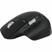 Logitech MX Master 3S Wireless Mouse - Darkfield - Wireless - 32.80 ft (9997.44 mm) - Bluetooth/Radio Frequency - 2.40 GHz - Rechargeable - Black - USB - 8000 dpi - Scroll Wheel - 7 Button(s) - Right-handed - Proprietary Battery Size Battery Supported - 1 Each