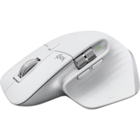 Logitech MX Master 3S Performance Wireless Mouse (Pale Grey) - Darkfield - Wireless - Bluetooth/Radio Frequency - 2.40 GHz - Rechargeable - Pale Gray - USB - 8000 dpi - Scroll Wheel - 7 Button(s) - 1