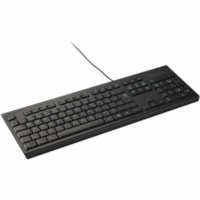 Kensington Wired Bilingual Keyboard - Cable Connectivity - USB Type A Interface - 105 Key(s) - 8 Hot Key(s) - Multimedia, Calculator, Email, Browser Hot Key(s) - English (US), French (Canada) - Notebook - PC, Mac - Membrane Keyswitch - Black