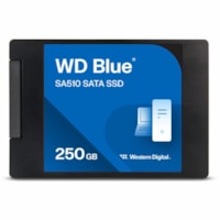 WD Blue SA510 WDS250G3B0A 250 GB Solid State Drive - 2.5" Internal - SATA (SATA/600) - Desktop PC, Notebook Device Supported - 100 TB TBW - 555 MB/s Maximum Read Transfer Rate - 5 Year Warranty