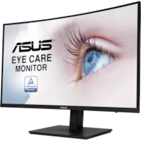 Moniteur LCD VA27VQSE 27 po Classe Full HD Écran incurvé - 16:9 Asus - 27 po Visible - Alignement vertical (VA) - LED Rétroéclairage - 1920 x 1080 - 16,7 Millions de Couleurs - FreeSync - 350 cd/m² - 1 ms - 75 Hz Fréquence de rafraîchissement - HDMI - DisplayPort